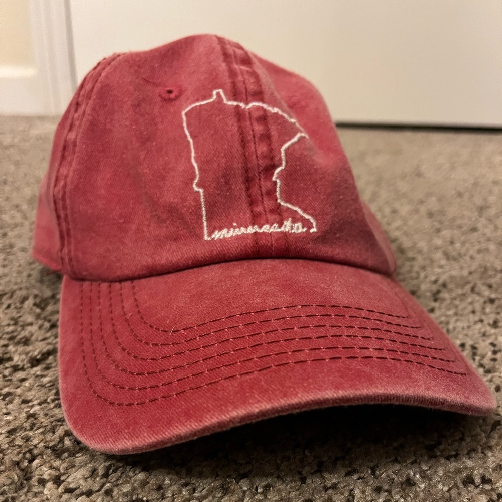 Embroidered Minnesota Red Baseball Cap